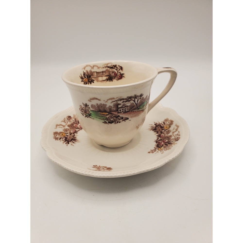 Vintage Johnson Brothers "The Old Mill" Cup & Saucer Set